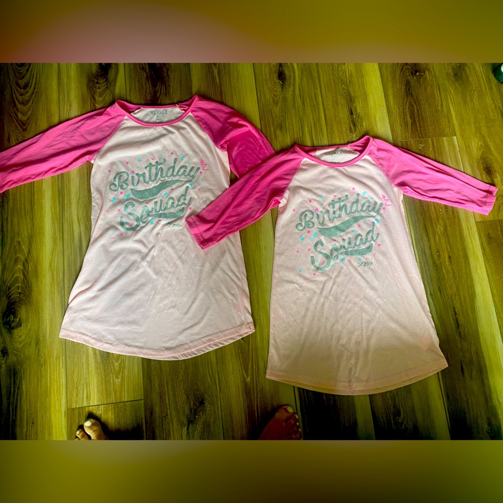 Girls Birthday Squad long sleeve night gown set!